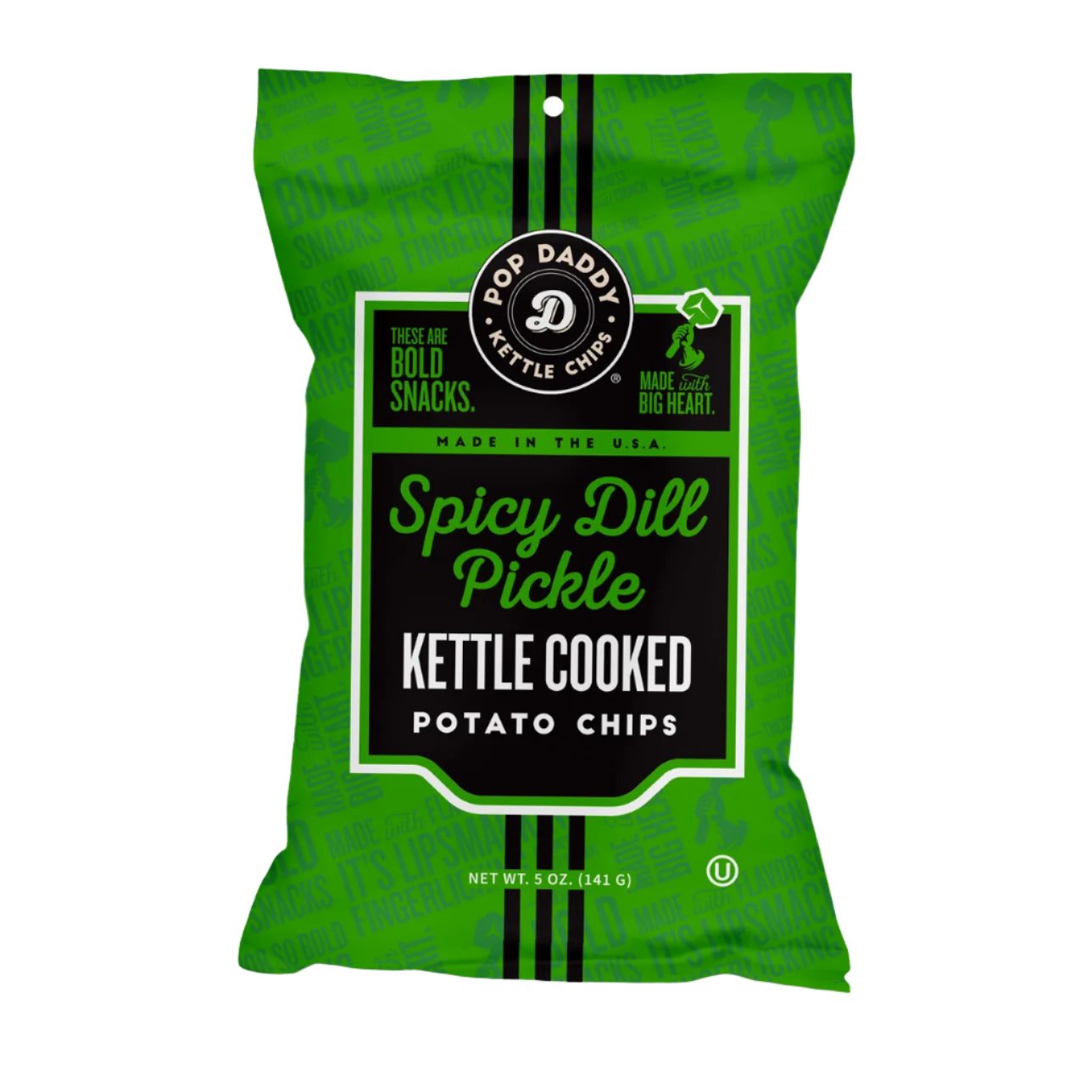 Spicy Dill Pickle Kettle Cooked Potato Chips 5.0 oz
