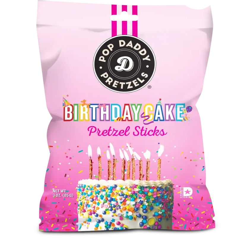 3 Pack Birthday Cake Seasoned Pretzels 3.0 oz