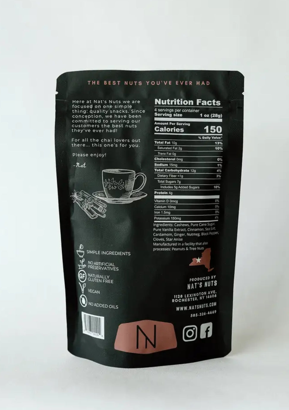 2 PACK VANILLA CHAI CASHEWS