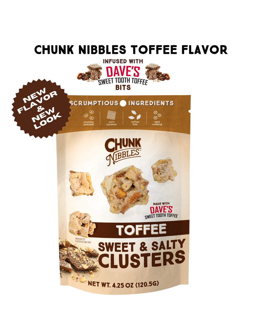 2 Toffee Chunk Nibbles Pouch 4.25oz