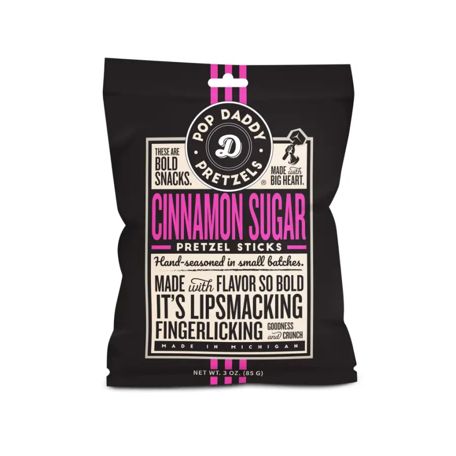 3 Pack Pop Daddy – Cinnamon Sugar Seasoned Pretzels 3.0oz