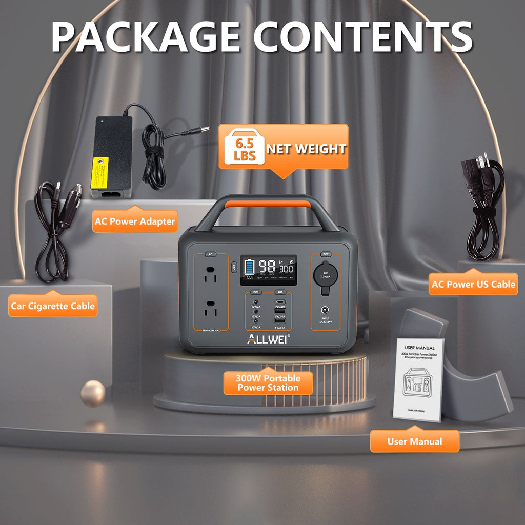 ALLWEI PPS300 Portable Power Station - 300W | 280Wh