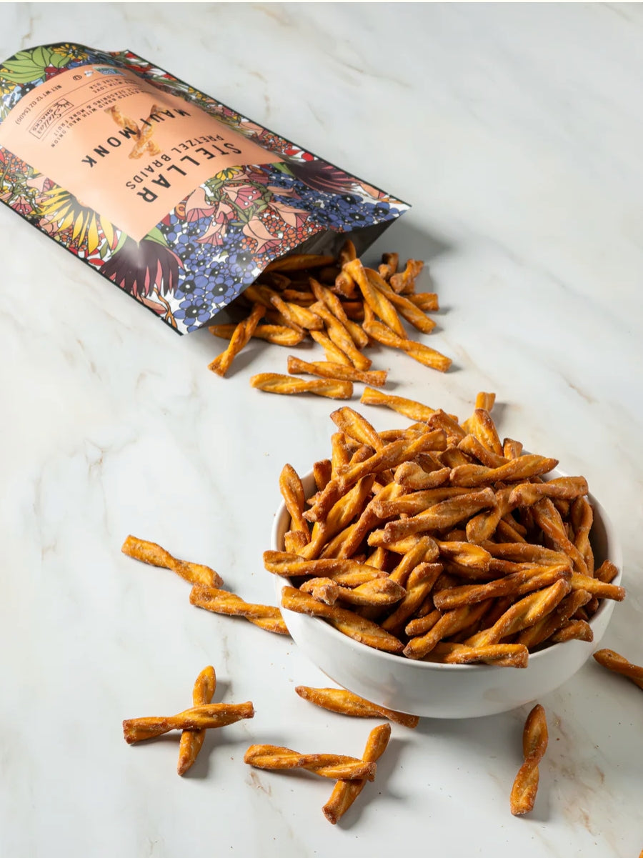 STELLAR BRAID PRETZELS MAUI MONK 5oz - 2 PACK