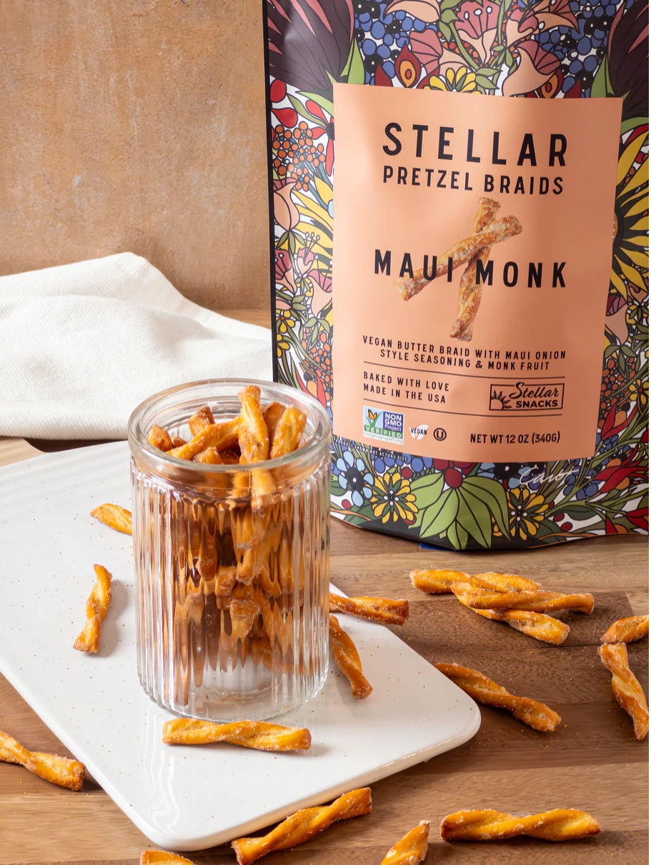 STELLAR BRAID PRETZELS MAUI MONK 5oz - 2 PACK