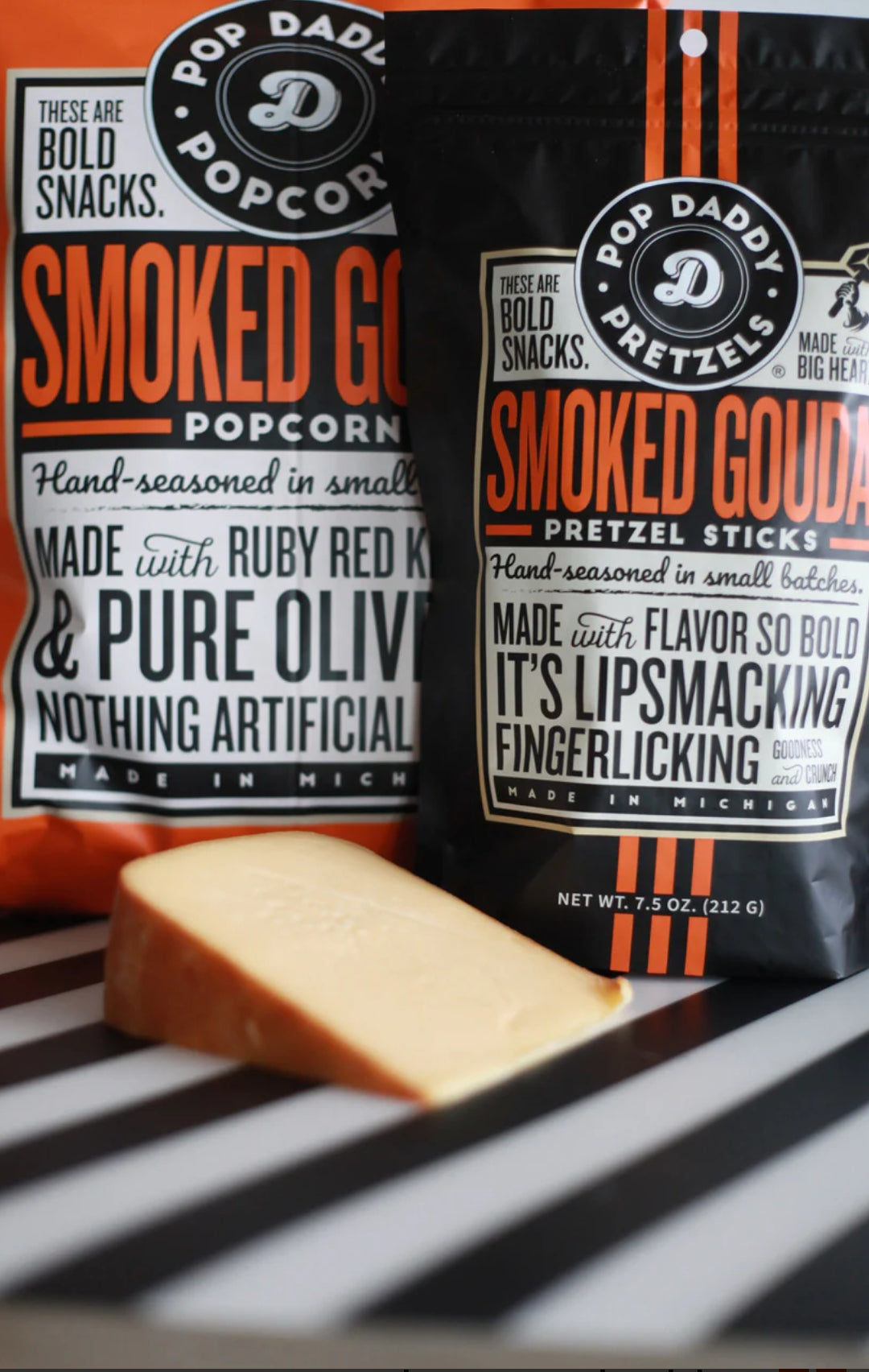 3 Pack Pop Daddy – Smoked Gouda Seasoned Pretzels 3.0oz