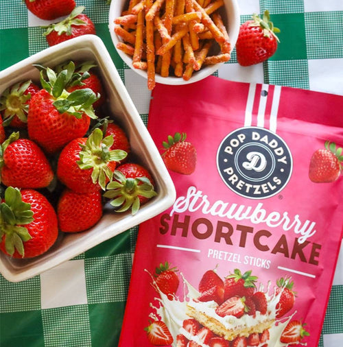 3 Pack Pop Daddy Strawberry Shortcake Pretzels 3oz 🍓🥨