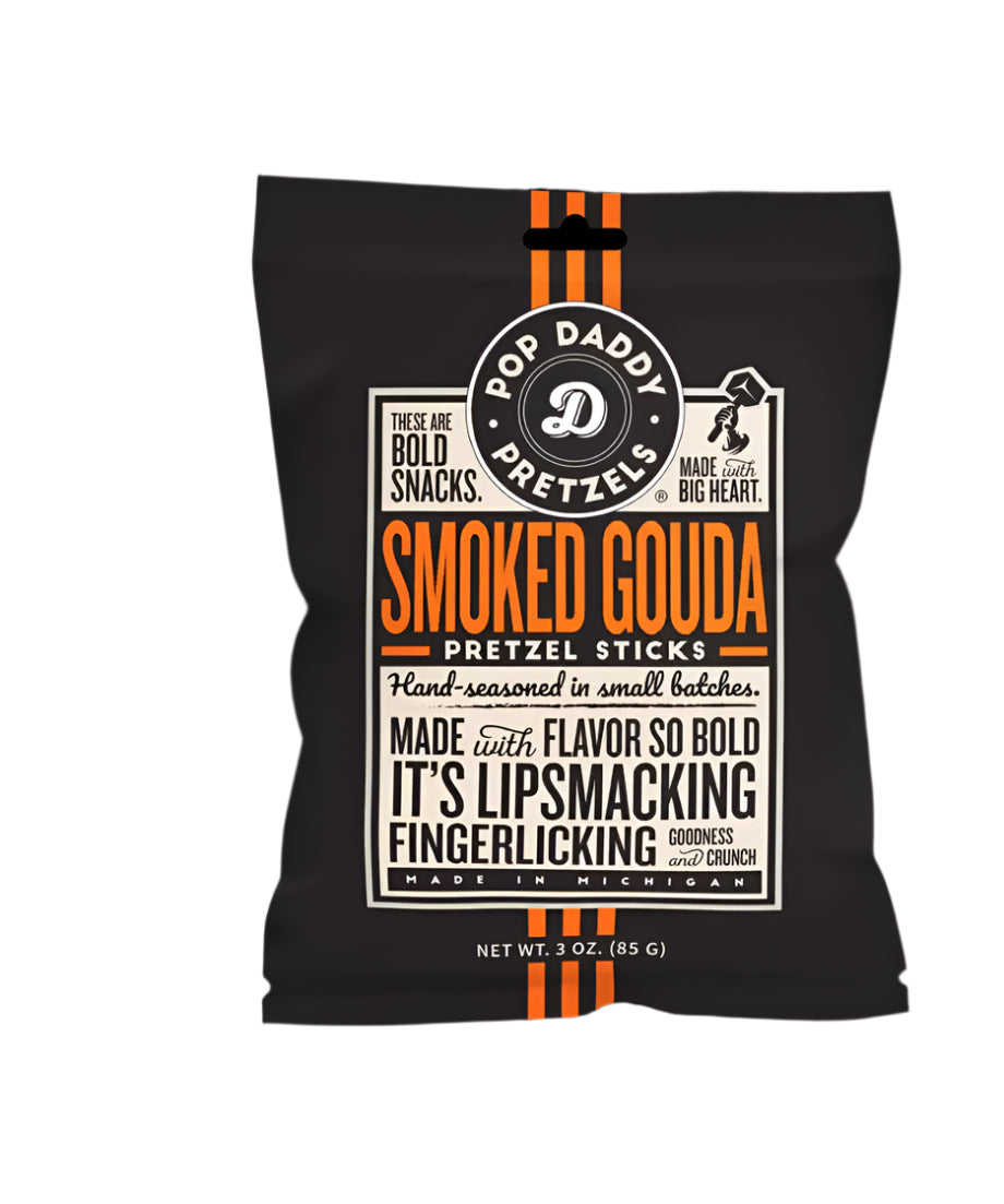 3 Pack Pop Daddy – Smoked Gouda Seasoned Pretzels 3.0oz