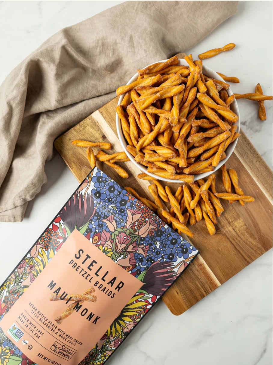 STELLAR BRAID PRETZELS MAUI MONK 5oz - 2 PACK